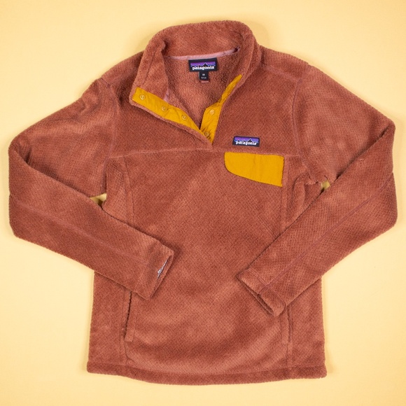 Patagonia Re-tool Snap Fleece Copper Orange Pullover Women's Size XS - Picture 1 of 8